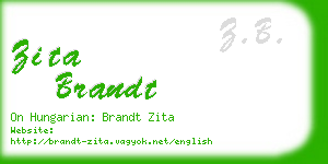 zita brandt business card